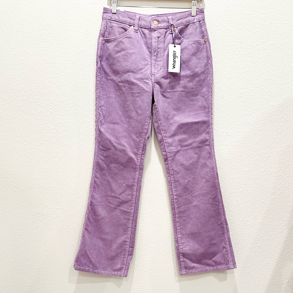 NWT! WRANGLER 626 Purple Lavender Corduroy High Rise Boot Jeans!